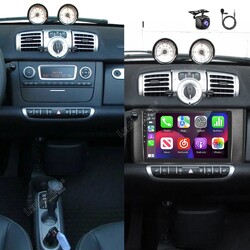 Für Smart Fortwo 451 2010-2015 CarPlay Android 15.0 Autoradio 64GB GPS + Kamera