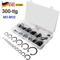 300Tlg 3-32mm Innen-Seegering Set Sprengring Sortiment Sicherungsring Seegering