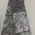 Paillettennetz Spitzenstoff 3d 91*125 Exquisite Stickerei Für Nähprojekte
