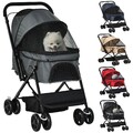 PawHut Hundebuggy Hundewagen für kleine Hunde Katzen Pet Stroller Oxford