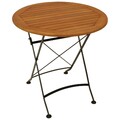 Gartentisch Bistrotisch Klapptisch Tisch HOFGARTEN rund 75cm, Holz, 2. WAHL