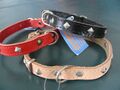 Lederhalsband mit Nieten, Hundehalsband,Halsband  aus Leder verstellbar 37/14