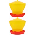  Set of 2 Automatischer Entladungsfass Baby Hühnertränke Und Futterspender