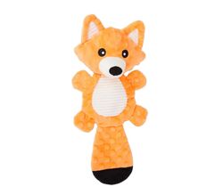 Hunde Spielzeug Fuchs Orange Mittel Polyester mit Quietsch Wurf Spiel NEU & OVP