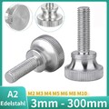 Rändelschrauben hohe Form DIN 464 Edelstahl A2 M2 M3 M4 M5 - M12 Stellschraube