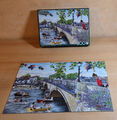 + TOP Falcon Puzzle Looking across the river 500 Teile gebraucht VOLLSTÄNDIG + 