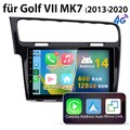 8Core 6+128GB Andriod 14 Carplay GPS Nav Für VW Golf VII MK7 2013-2020 BT RDS 4G