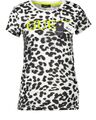 NEU! GUESS Damen T-Shirt mit Logo-Print schwarz-weiß Gr. M