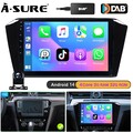 DAB+ 2+32G Android 14 Autoradio WiFi Navi Carplay Kam Für VW Passat B8 2015-2020