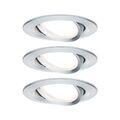  Paulmann Einbauleuchten Set Nova Coin 3-Stufen-dimmbar rund schwenkbar LED 3x6,