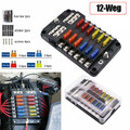 12 Fach KFZ ATO Sicherungshalter Auto Sicherungskasten LKW Boot Sicher 12V 32V