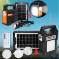 Tragbare Solar Generatoren Kit Powerstation Solarpanel Ladegerä mit Glühlampe
