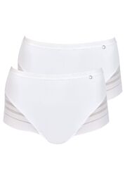Lisca 2er Pack Damen Taillenslip Alegra 022140 Gr. 38-50 in Weiss, Haut, Schwarz