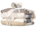 Kuscheldecke Tagesdecke Bettüberwurf Wohndecke Couchdecke Sofadecken Quadraten-D