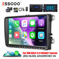 2+64G Carplay DAB+ Android 14 Autoradio GPS RDS Für VW GOLF 5 6 Touran Passat 6R