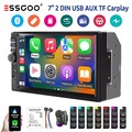 Doppel 2 DIN Autoradio 7 Zoll Carplay Android Auto Bluetooth USB AUX TF FM Radio