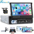 1DIN 7" Flip Autoradio Touchscreen Bildschirm Bluetooth USB Radio MP5 Player Kam