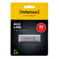 USB 2.0 Stick INTENSO, 32GB, Alu Line, silber, Speicherstick, 32 GB