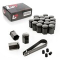 20x Kappen Radschraubenkappen Radschrauben schwarz lang 17 mm für MERCEDES PKW