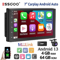 Android13 DAB+ Autoradio 7" 2 DIN 4+64G Wireless Carplay Kam GPS NAVI USB FM SWC