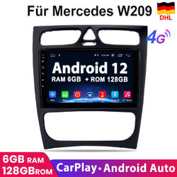 6+128G Android12Carplay Autoradio GPS Für Mercedes Benz C/CLK/G Klasse W203 W209