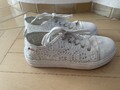 🐇 SPORT Sneaker Turnschuhe Schnürer Freizeit Schuhe Spitze Weiß  Gr.38 getragen