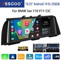 10.25" 8-Kern Navi Android 14 CarPlay Autoradio WiFi DSP Für BMW 5er F10 F11 CIC