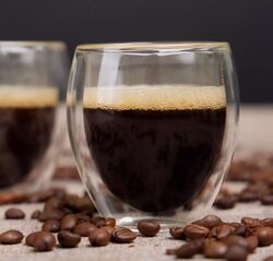 Dekor 2er Set Doppelwandiges Espresso Glas 65ml Thermo-Glas Espressotassen