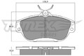 Bremsbelagsatz Scheibenbremse TOMEX Brakes TX 14-01 für VOLVO 940 740 944 945 2