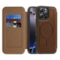 Für iPhone 16 Pro Max 15 14 13 12 11 16e MagSafe Leder Handyhülle Mit Kartenfach