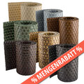 Sichtschutz PE-Rattan Sichtschutzstreifen 255x19cm - Zaunblende Doppelstabmatten