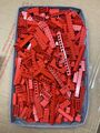 LEGO Steine Konvolut ca. 1455 Gramm, Sammlung in Rot alte + neue Bulk Auflösung