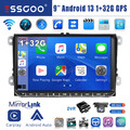 DVR KAM 1+32G Android 13 Carplay Autoradio GPS Für VW GOLF 5 6 Touran Caddy Polo