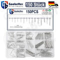 150 Stück Splinte Sortiment Gerade Sicherungssplinte Splint Set Sicherungsstifte