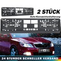 2x Auto KFZ Kennzeichenhalterung Kennzeichenhalter Schwarz Nummernschildhalter