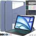 Für Apple iPad Air 11Zoll M3 2025 QWERTZ Bluetooth Tastatur mit 360° Schutzhülle