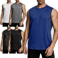 3X Herren T-Shirt ohne Ärmel Sleeveless Shirt Ärmelloses Tanktop Rundhals Tops