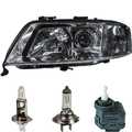 Scheinwerfer links für Audi A6 Typ 4B Bj. 01.97-09.99 inkl. Philips H7+H1+Motor