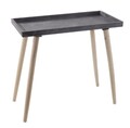 Beistelltisch Höhe 83 cm in grau/ naturfarben