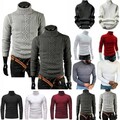 Männlich Rollkragenpullover Langarm Rollkragen Shirt Rolli Sweater Pulli Tops~