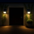 Solarleuchte Bewegungsmelder Wandlampe LED Außenleuchte beweglich weiß 2er Set