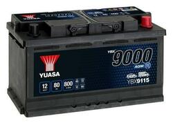 YUASA YBX9000 12V 80Ah 800A en AGM Starterbatterie L:317mm B:175mm H:190mm L4