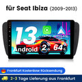 Carplay 64GB Für Seat Ibiza IV 6J 2009-2013 9" Android 13 Autoradio Navi RDS USB