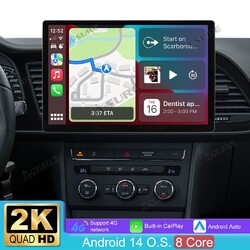 13.1''4+64G Android 14 2K Autoradio CarPlay Navi GPS Für Seat LEON 5F1 2012-2020