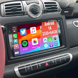 DAB+ 2+64G Android 14 Autoradio Für Mercedes Benz Smart Fortwo 451 2005-2010 GPS