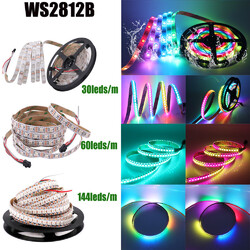 WS2812B LED Streifen Strip 5050 RGB Leiste Licht Adressierbar Individuell 5V 12V