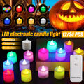 12/24x LED Teelichter Kerzen Mit Batterie flackernd Teelicht Kerze Fernbedienung