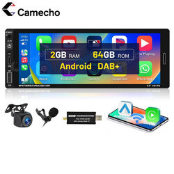 DAB+ 1 DIN Android13 Autoradio Mit Carplay GPS Navi WiFi Bluetooth RDS 2+64G FM