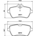 1x ORIGINAL® Hella Pagid Bremsbelagsatz, Scheibenbremse Hinten, exkl.