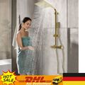 Gold Duscharmatur Set Edelstahl Duschsystem Mischbatterie Regendusche Kopfbrause